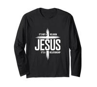 Ce n'est Pas Une Religion | Conception de Relations de Foi chrétienne Manche Longue