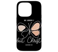 Ce n'est Plus Moi, mais Le Christ (Galates 2:20) Christian Butterfly Coque pour iPhone 14 Pro