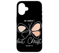 Ce n'est Plus Moi, mais Le Christ (Galates 2:20) Christian Butterfly Coque pour iPhone 16