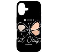 Ce n'est Plus Moi, mais Le Christ (Galates 2:20) Christian Butterfly Coque pour iPhone 17