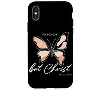 Ce n'est Plus Moi, mais Le Christ (Galates 2:20) Christian Butterfly Coque pour iPhone X/XS