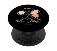 Ce n'est Plus Moi, mais Le Christ (Galates 2:20) Christian Butterfly PopSockets PopGrip Adhésif