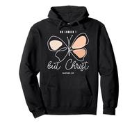 Ce n'est Plus Moi, mais Le Christ (Galates 2:20) Christian Butterfly Sweat à Capuche