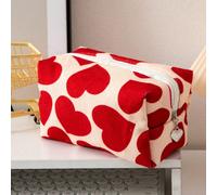 Ce nouveau sac cosmétique de forme de cœur octogonal a une grande capacité, est un sac à main portable qui peut également être utilisé comme organiseur cosmétique multifonctionnel et portefeuille. Il 