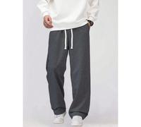 Ce pantalon de jogging décontracté pour hommes présente une coupe ample et droite avec une doublure en molleton pour le confort et le tombé. Convenant aussi bien pour le port en intérieur qu'en extéri