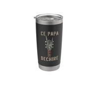 Ce Papa Dechire Squelette Gothic Rocker Guitare Music Gobelet isotherme en acier inoxydable double paroi