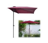 Ce Parasol de Jardin de 2,5 m x 1,3 m (8,2 pi x 4,3 pi) à Hauteur réglable et de Conception Demi-Hauteur est idéal pour Les Petits espaces, Les balcons, Les vérandas et Les Murs.