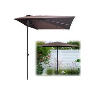 Ce Parasol de Jardin de 2,5 m x 1,3 m (8,2 pi x 4,3 pi) à Hauteur réglable et de Conception Demi-Hauteur est idéal pour Les Petits espaces, Les balcons, Les vérandas et Les Murs.