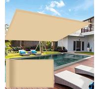 Ce Parasol rectangulaire Respirant de 2,4 x 2,8 m Offre Une Protection UV à 95% et est doté d'une Toile en Maille résistante au Vent, d'œillets et de Sangles. Idéal pour Jardin, Balcon ou t