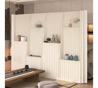 Ce paravent rétractable en Papier, Meuble créatif en Papier pour la Maison, écran de confidentialité Portable avec Espace de Rangement (H 78,7 Pouces, 39,4~78,7 Pouces)