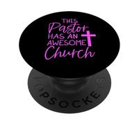 Ce Pasteur a Un Excellent ministre de l'Église, Un clergé, Un prêtre, Un Dieu PopSockets PopGrip Adhésif