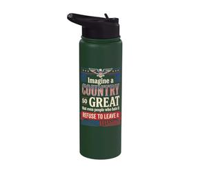 Ce pays est tellement beau, drôle, politique Stainless Steel Insulated Water Bottle