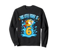 Ce Petit pêcheur est Une Fille de 6 Ans Qui pêche à l'anniversaire Sweatshirt