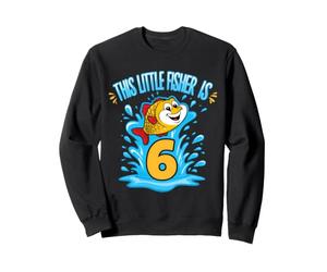 Ce Petit pêcheur est Une Fille de 6 Ans Qui pêche à l'anniversaire Sweatshirt