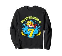 Ce Petit pêcheur est Une Fille de 7 Ans Qui pêche à l'anniversaire Sweatshirt