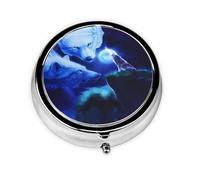 Ce petit pilulier rond à trois compartiments Galaxy Wolf est parfait pour stocker des médicaments quotidiens, des vitamines et en déplacement.