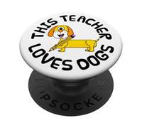Ce professeur adore les chiens, retour à l'école Teckel PopSockets PopGrip Adhésif