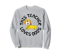 Ce professeur adore les chiens, retour à l'école Teckel Sweatshirt