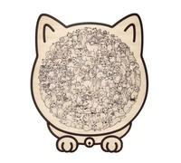 Ce puzzle chat en bois coloré mesure 23,7 x 21,8 cm. C'est une boîte puzzle 3D en bois spécialement conçue pour les chats, idéale pour ranger la maison et divertir toute la famille. Elle trouvera parf