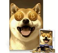 Ce Puzzle Shiba Adore Le Bitcoin 1000 pièces pour Adolescents Un Jeu Amusant et Relaxant pour développer sa mémoire et se détendre 50x75cm