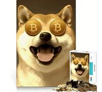 Ce Puzzle Shiba Adore Le Bitcoin pour Adolescents, 1000 pièces, améliore la mémoire, Loisirs à Domicile, Bords précis, Cadeau Exquis 38x26cm