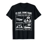 Ce Que J’Aime Faire Pendant Mon Temps Libre Aviation T-Shirt