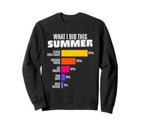 Ce Que J'Ai Fait cet été Funny Gamer Bar Graph Pourcentages Sweatshirt