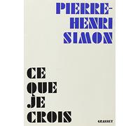 Ce que je crois