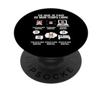 Ce Que Je Fais de Mon Temps Libre Bobtail Chat drôle PopSockets PopGrip Adhésif