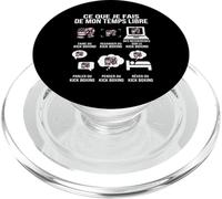 Ce Que Je Fais de Mon Temps Libre Boxe Américaine Humour PopSockets PopGrip pour MagSafe