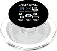 Ce Que Je Fais de Mon Temps Libre Boxe Française Humour PopSockets PopGrip pour MagSafe