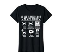 Ce Que Je Fais De Mon Temps Libre Cadeau Équitation T-Shirt Graphique avec Valeur, Femme, Noir, XL