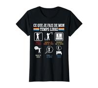 Ce Que Je Fais De Mon Temps Libre Chasse Humour Chasseur T-Shirt Graphique avec Valeur, Femme, Noir, M