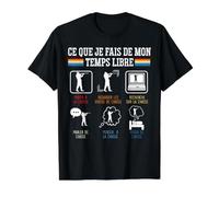 Ce Que Je Fais De Mon Temps Libre Chasse Humour Chasseur T-Shirt Graphique avec Valeur, Homme, Noir, M