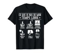 Ce Que Je Fais De Mon Temps Libre Chasse Humour Chasseur T-Shirt Graphique avec Valeur, Homme, Noir, S
