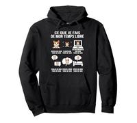 Ce Que Je Fais De Mon Temps Libre Chat Turc de Van Mignon Sweat à Capuche