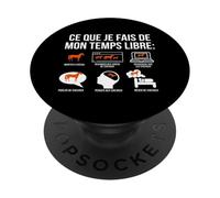 Ce Que Je Fais De Mon Temps Libre Cheval Équitation PopSockets PopGrip Adhésif