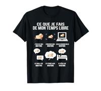 Ce Que Je Fais de Mon Temps Libre Éleveur de Moutons Humour T-Shirt
