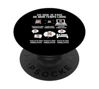 Ce Que Je Fais de Mon Temps Libre Himalayen Chat drôle PopSockets PopGrip Adhésif