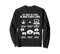 Ce Que Je Fais de Mon Temps Libre Humour Chasseur mouflons Sweatshirt