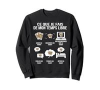 Ce Que Je Fais de Mon Temps Libre Joueur de Tarot Cartes Sweatshirt
