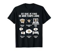 Ce Que Je Fais de Mon Temps Libre Joueur de Tarot Cartes T-Shirt