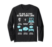 Ce Que Je Fais de Mon Temps Libre Krav Maga Humour drôle Manche Longue