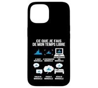 Ce Que Je Fais de Mon Temps Libre Marseille Humour Voyage Coque pour iPhone 15