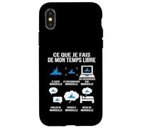 Ce Que Je Fais de Mon Temps Libre Marseille Humour Voyage Coque pour iPhone X/XS