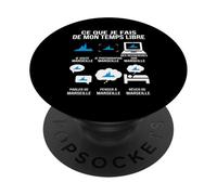 Ce Que Je Fais de Mon Temps Libre Marseille Humour Voyage PopSockets PopGrip Adhésif