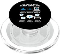 Ce Que Je Fais de Mon Temps Libre Marseille Humour Voyage PopSockets PopGrip pour MagSafe