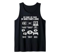 Ce Que Je Fais de Mon Temps Libre Musique rétro Humour Vinyl Débardeur