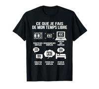 Ce Que Je Fais de Mon Temps Libre Musique rétro Humour Vinyl T-Shirt