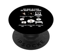 Ce Que Je Fais de Mon Temps Libre Passion âne drôle Fun PopSockets PopGrip Adhésif